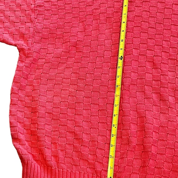 Vintage Burberry Woven Coral Sweater - Picture 5 of 6